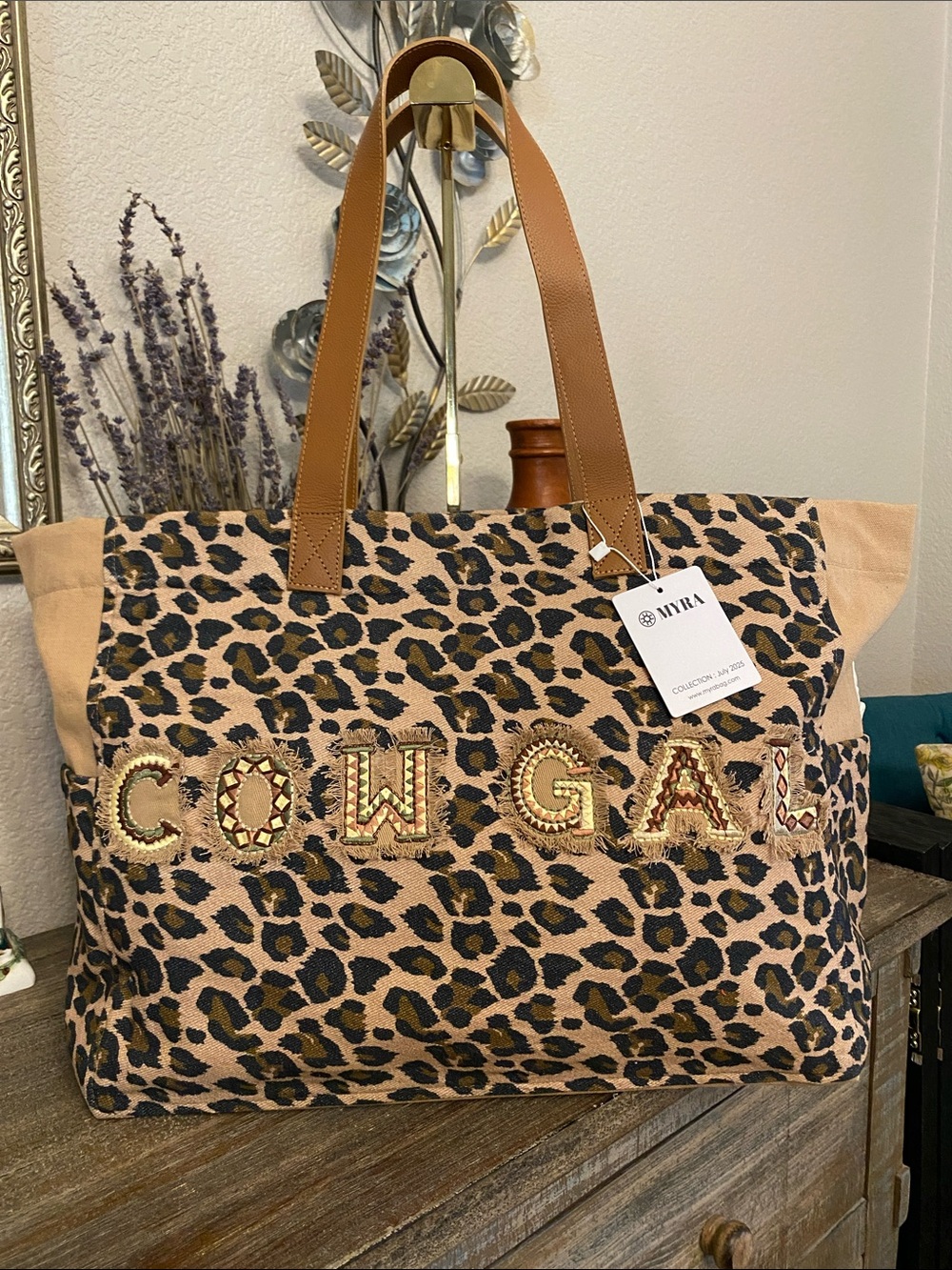 NWT Myra Bag PANTHERA COWGIRL WEEKENDER BAG IN JAGUAR PRINT